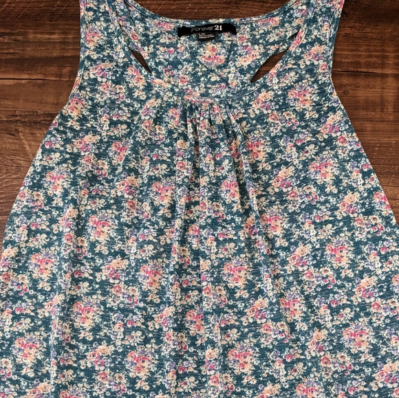 Forever 21 Green Floral Tank Top - Picture 8 of 15